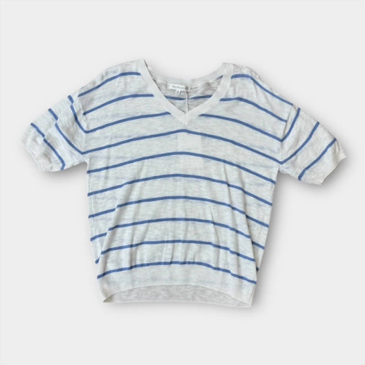 Mododoc - Stripe V-neck Sweater