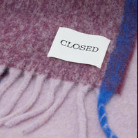 CLOSED Women's Alpaca Side Stripe Oversized Scarf in lavender purple - women's scarf - alternate view