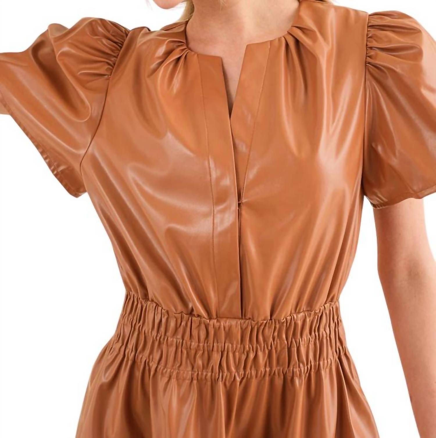 And The Why - Figure Us Out Vegan Leather Dress