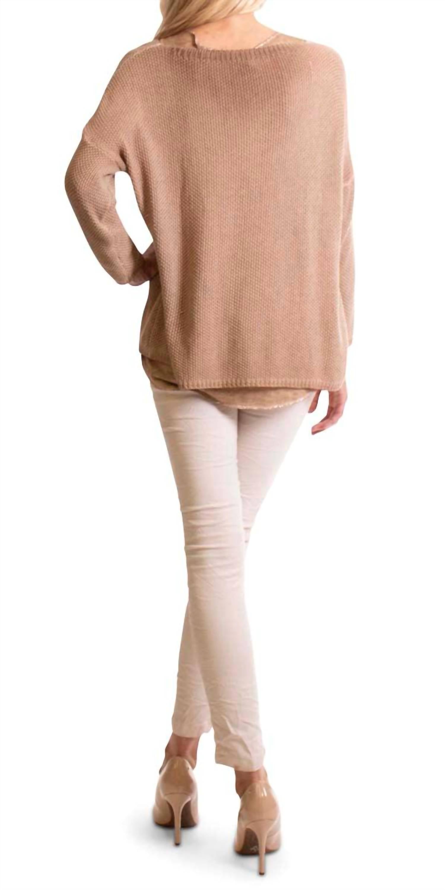 Gigi Moda - Caprice Scoop Neck Textured Sweater