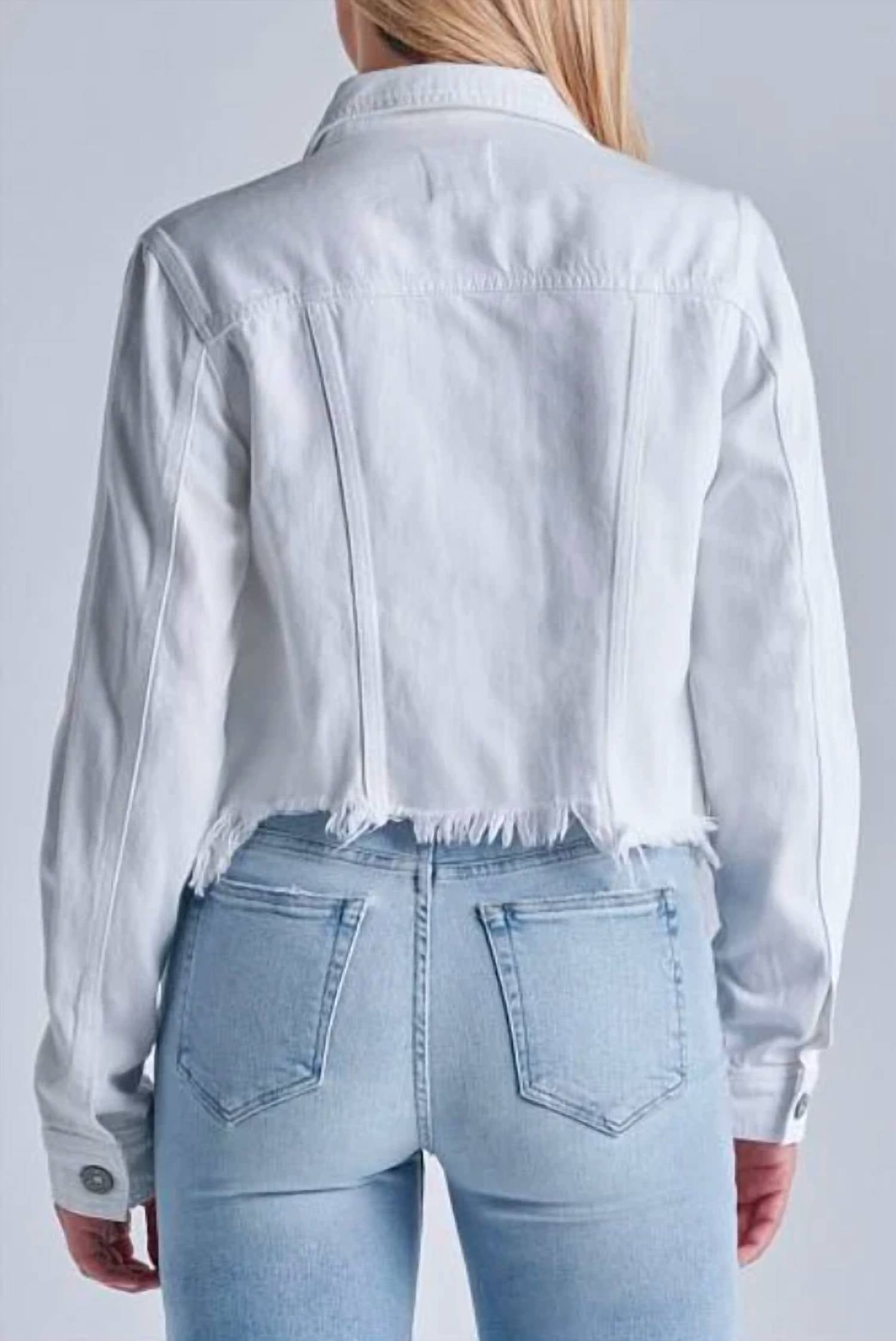 Hidden - Frayed Edge Denim Jacket