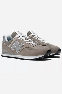 New Balance Men's 574 Core Sneakers in grey with white - men's sneaker - alternate view