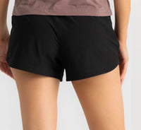 FREE FLY Women's Breeze Active Short - 3" in black - women's shorts - alternate view