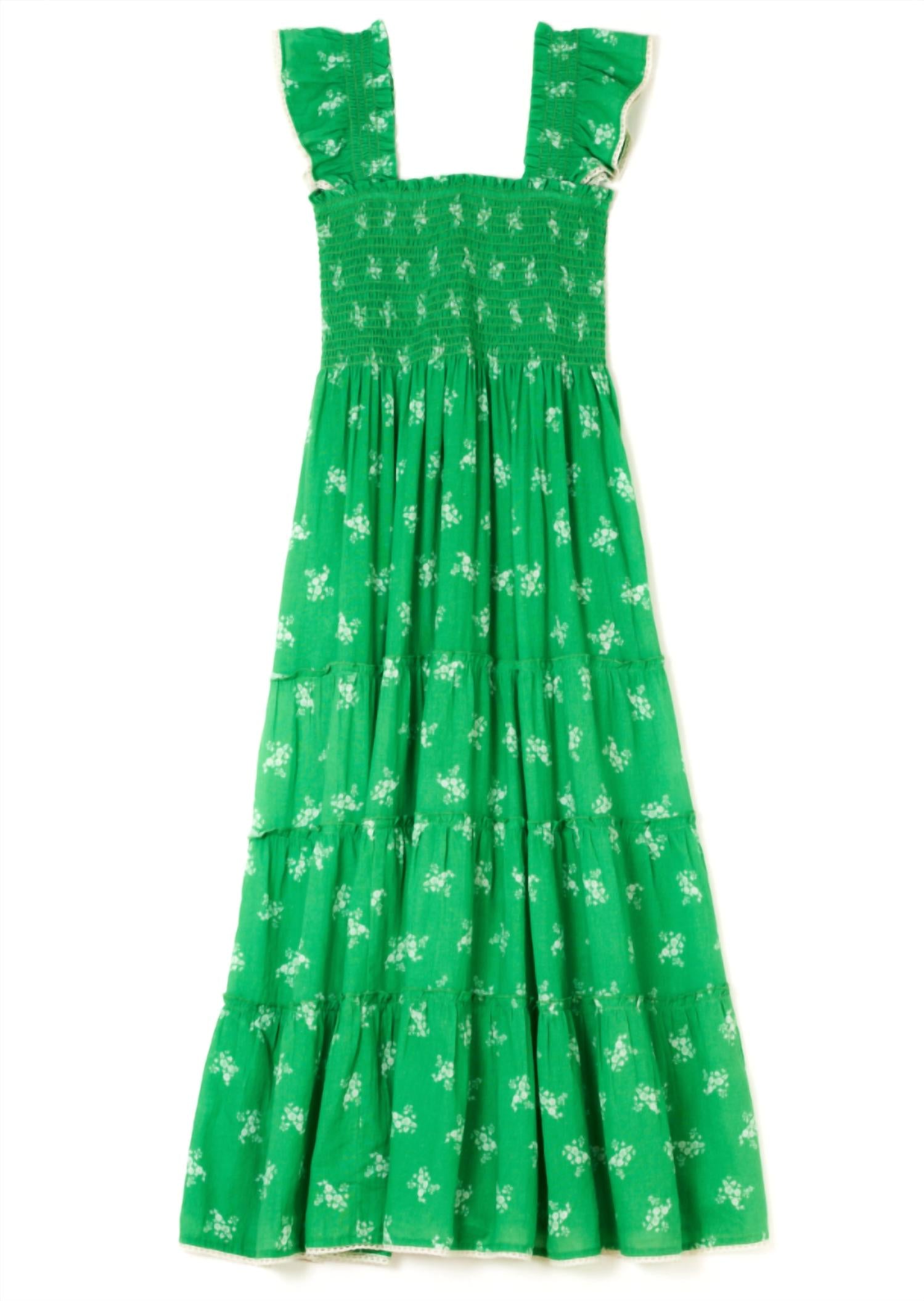 M.A.B.E. - Vivi Print Square Neck Maxi Dress