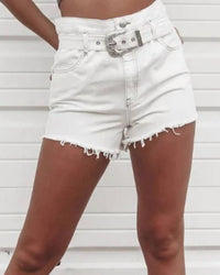 Blue Revival - Belted Fray Short