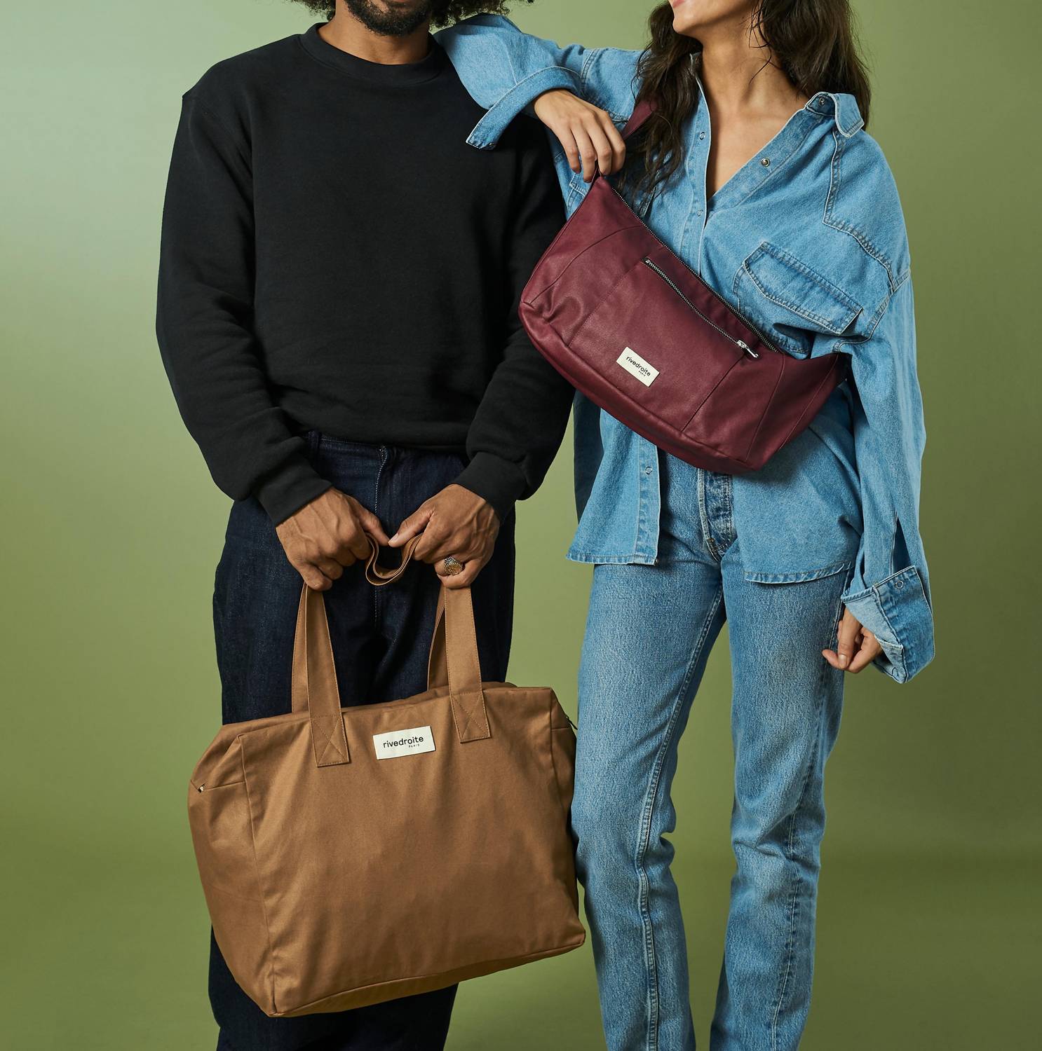 Rivedroite Paris - Women's Charlot Mini Waxed Canvas Handbag