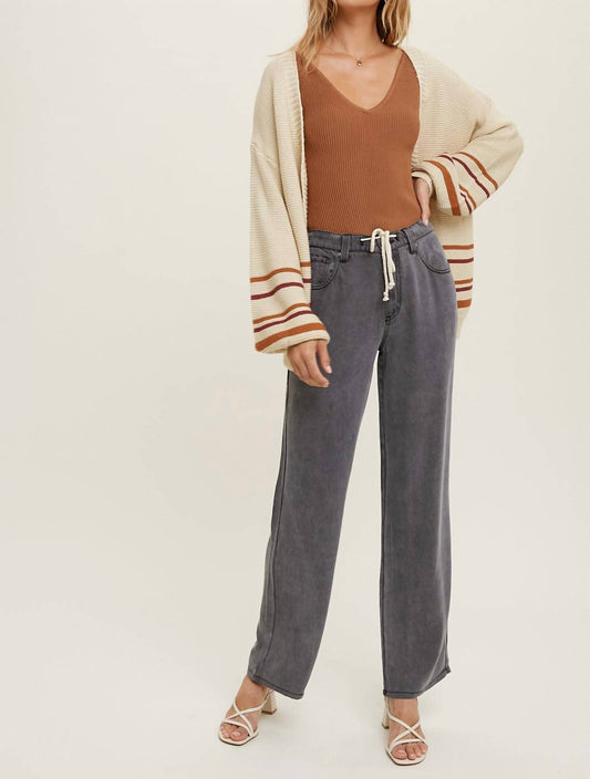 Wishlist - Striped Button-Up Sweater Cardigan