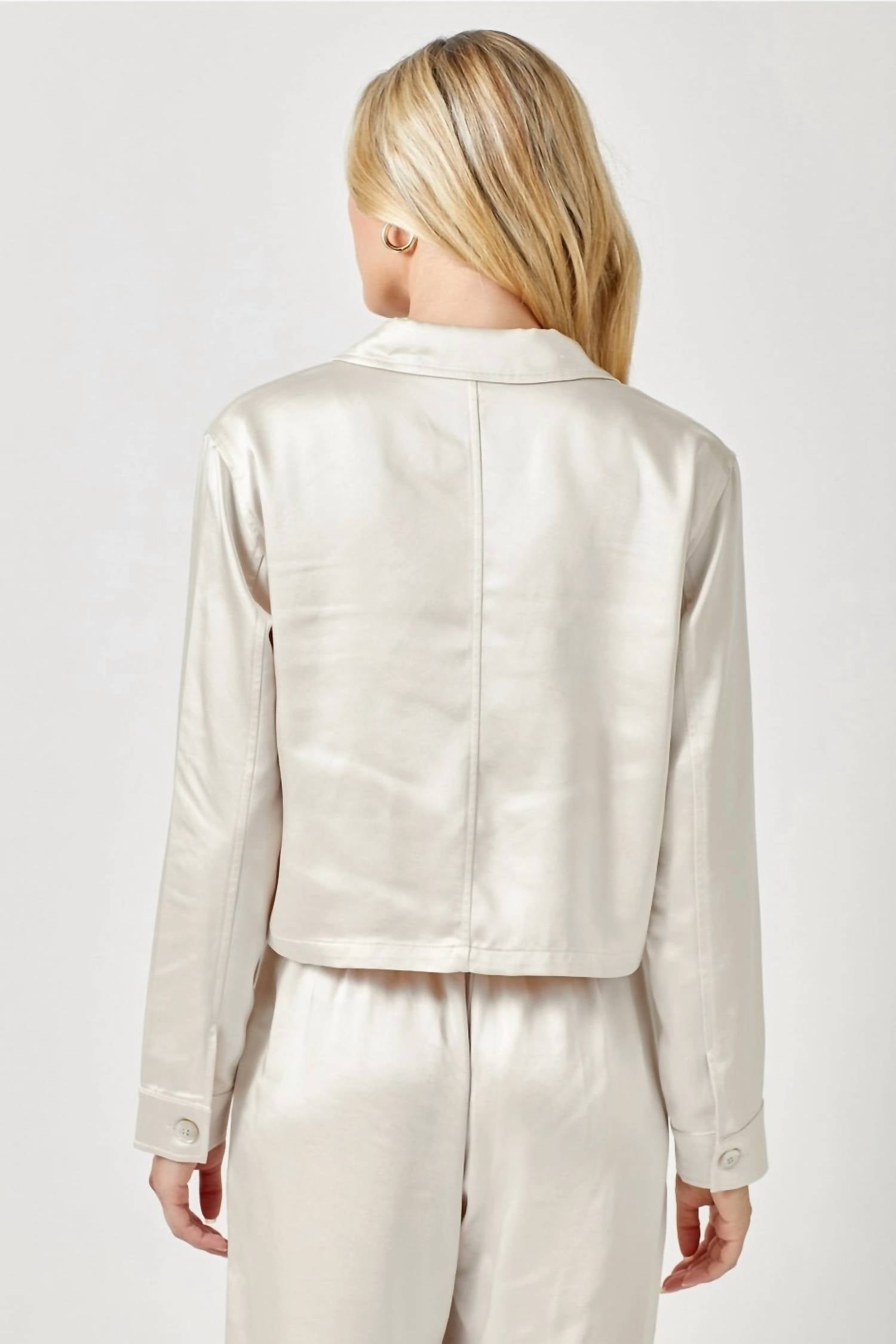 Mystree - Satin Cropped Jacket