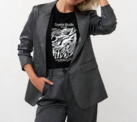 ESQUALO Anthracite blazer - women's jacket