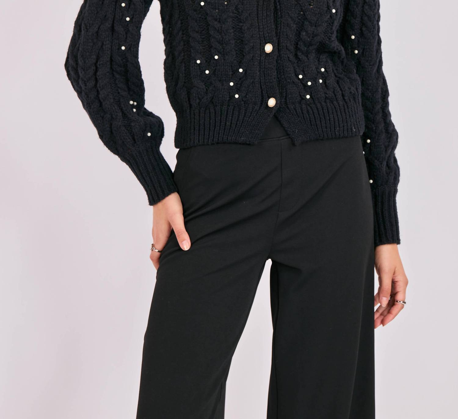 Sadie & Sage - Pearl Embellished Cardigan