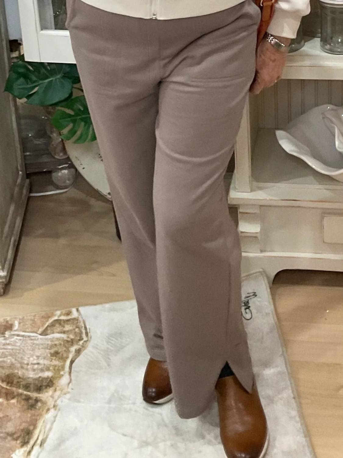 STACCATO Wide Drawstring Pants in otter - women's pants