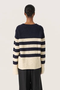 Soaked In Luxury - Selta Knitted Striped Pullover
