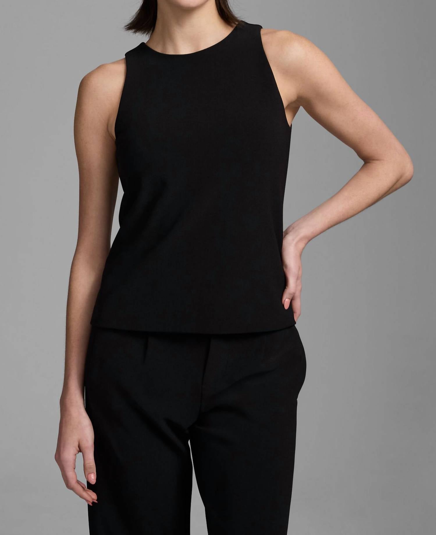 Nzt By Nic+Zoe - Knit Scuba High Neck Tank Top