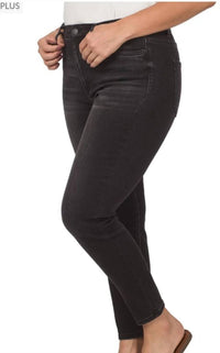 Zenana - High Rise Ankle Skinny Jeans - Plus