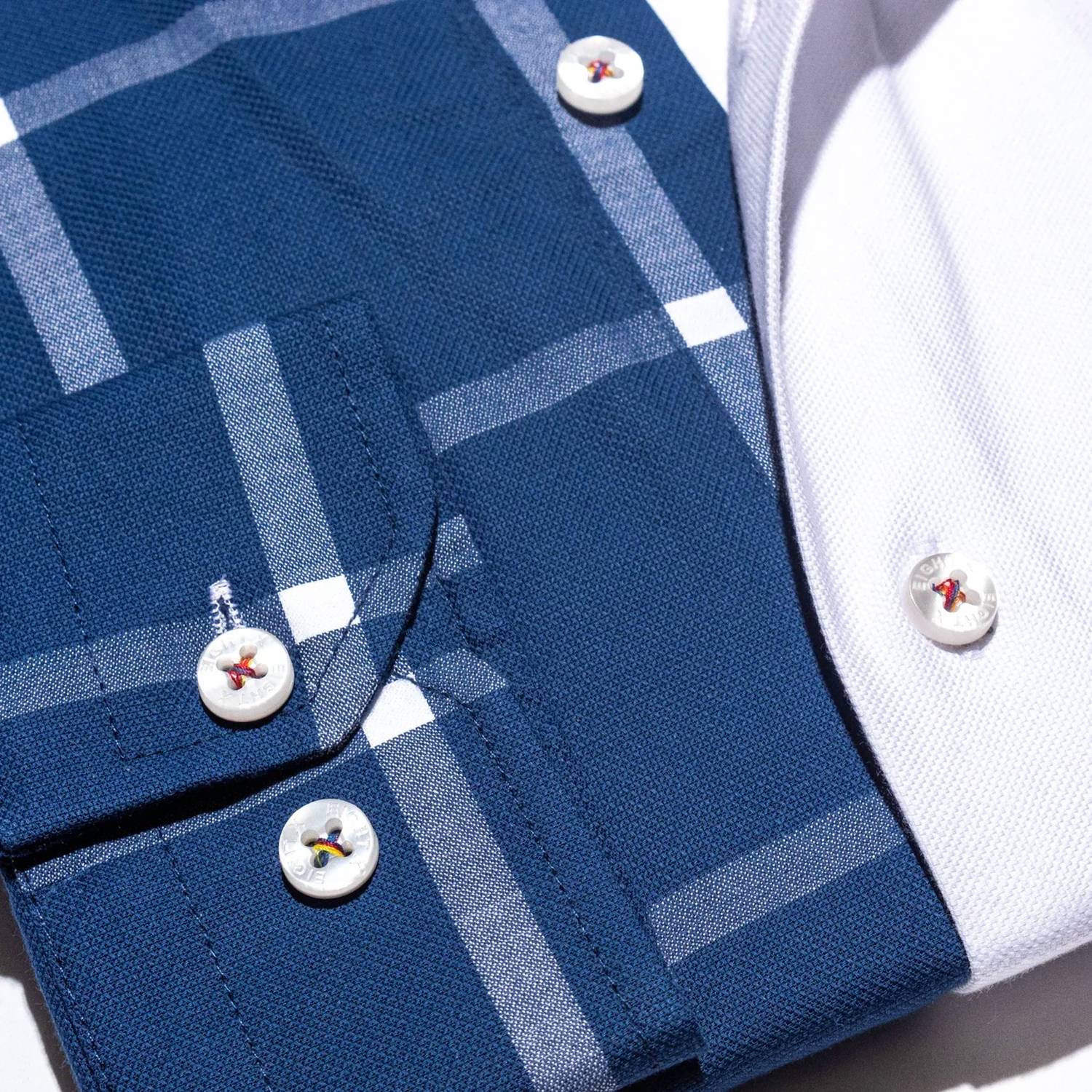 Eight X - Part Plaid Frog Oxford Button Down Shirt