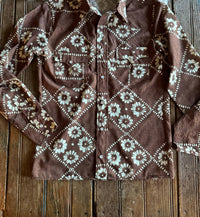 Howdy Hanny - Women's Kalei Vintage Floral Style Pearl Snap Shirt