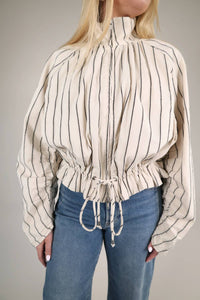 Free People - Women's Devon Balloon Striped Jacket
