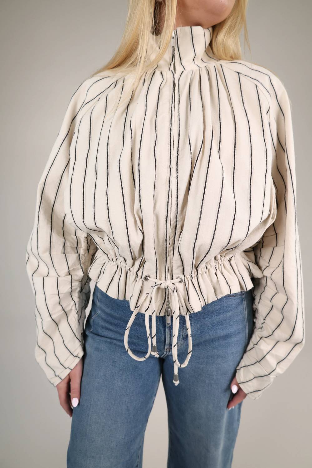 Free People - Women's Devon Balloon Striped Jacket
