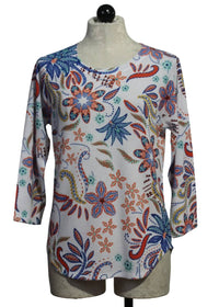 Nally & Millie - Women's Floral Crew Neck Top