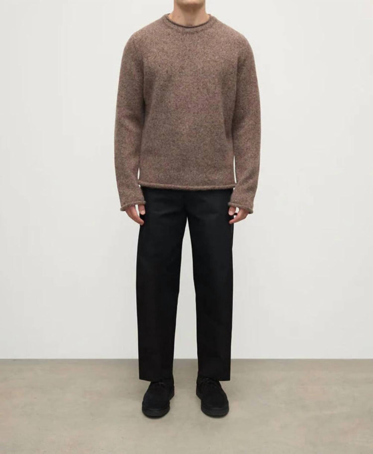 Johnstons Of Elgin - Crew Neck Rolled Trims Sweater