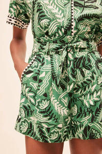 Suncoo Banny Shorts in vert - women's shorts - detail view