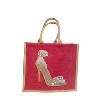 Dana'S Uncommon Glass - Women's Golden Heel Jeweled Muse Tote Bag