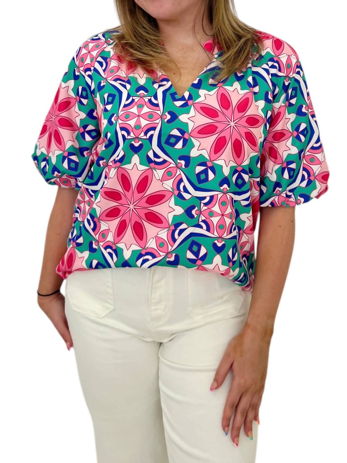 Jade - Kay Puff Sleeve Top