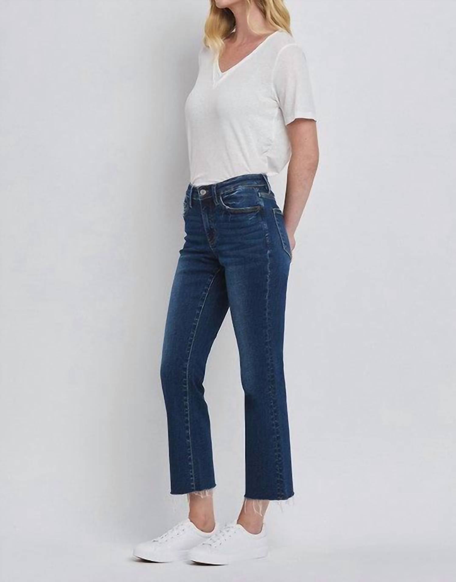 Vervet By Flying Monkey - Quinn High Rise Mini Bootcut Jeans