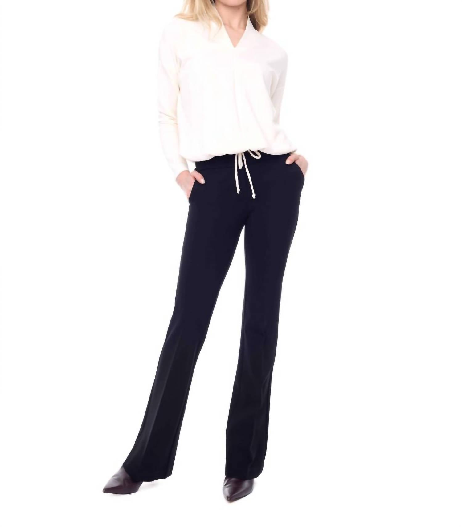 up! Tummy Control Ponte Bootcut Pant in black - women's pants - view 4