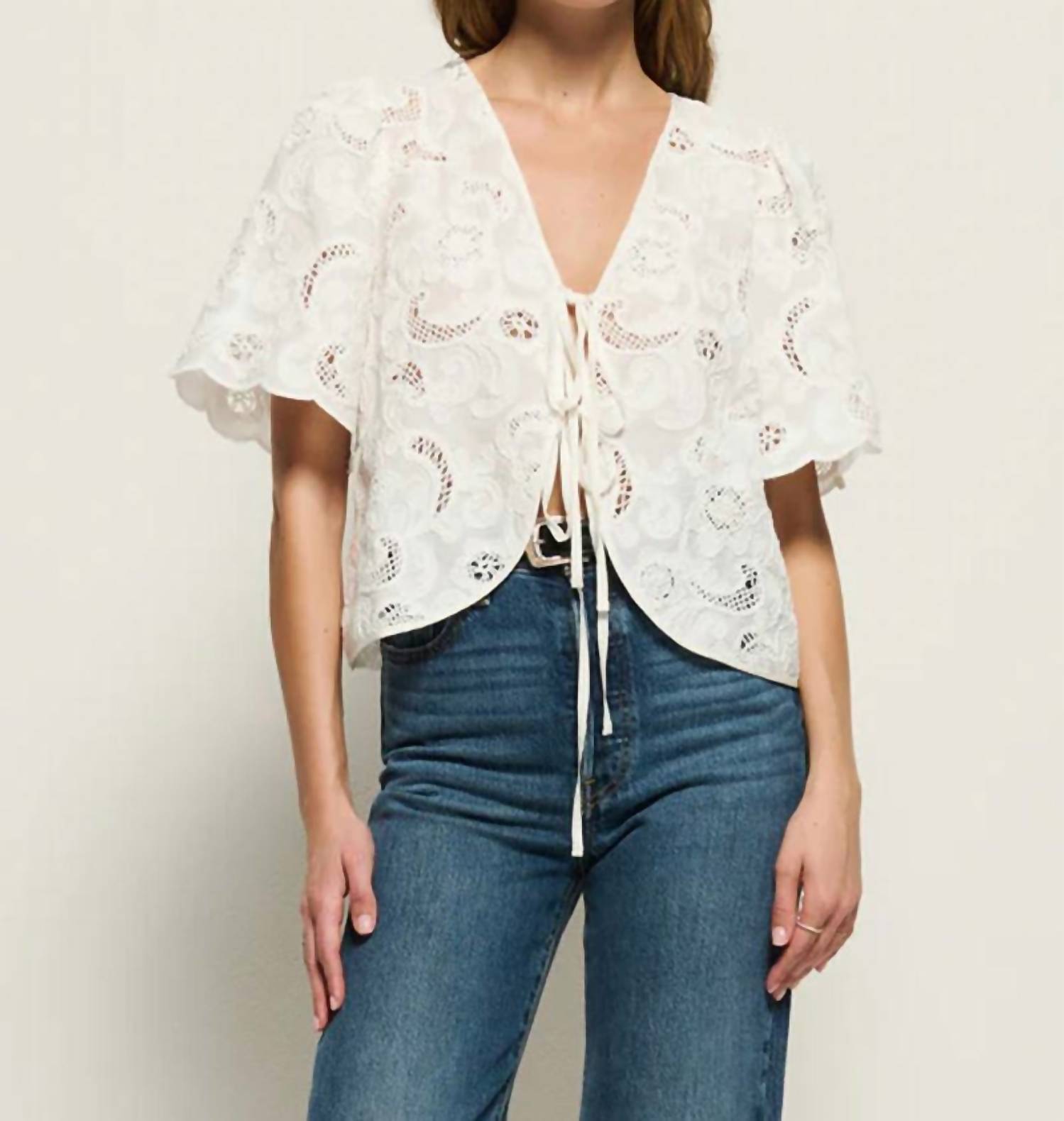 Nation Ltd - Rosalyn Tie Front Top