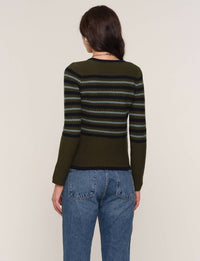 heartloom Alix Cardigan in forest - women's cardigan - detail view