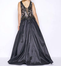 Mac Duggal - Shiny Taffeta Fit and Flare Ball Gown - Plus