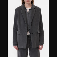 CLOSED Lola Corduroy Blazer in grey coal - women's jacket - detail view