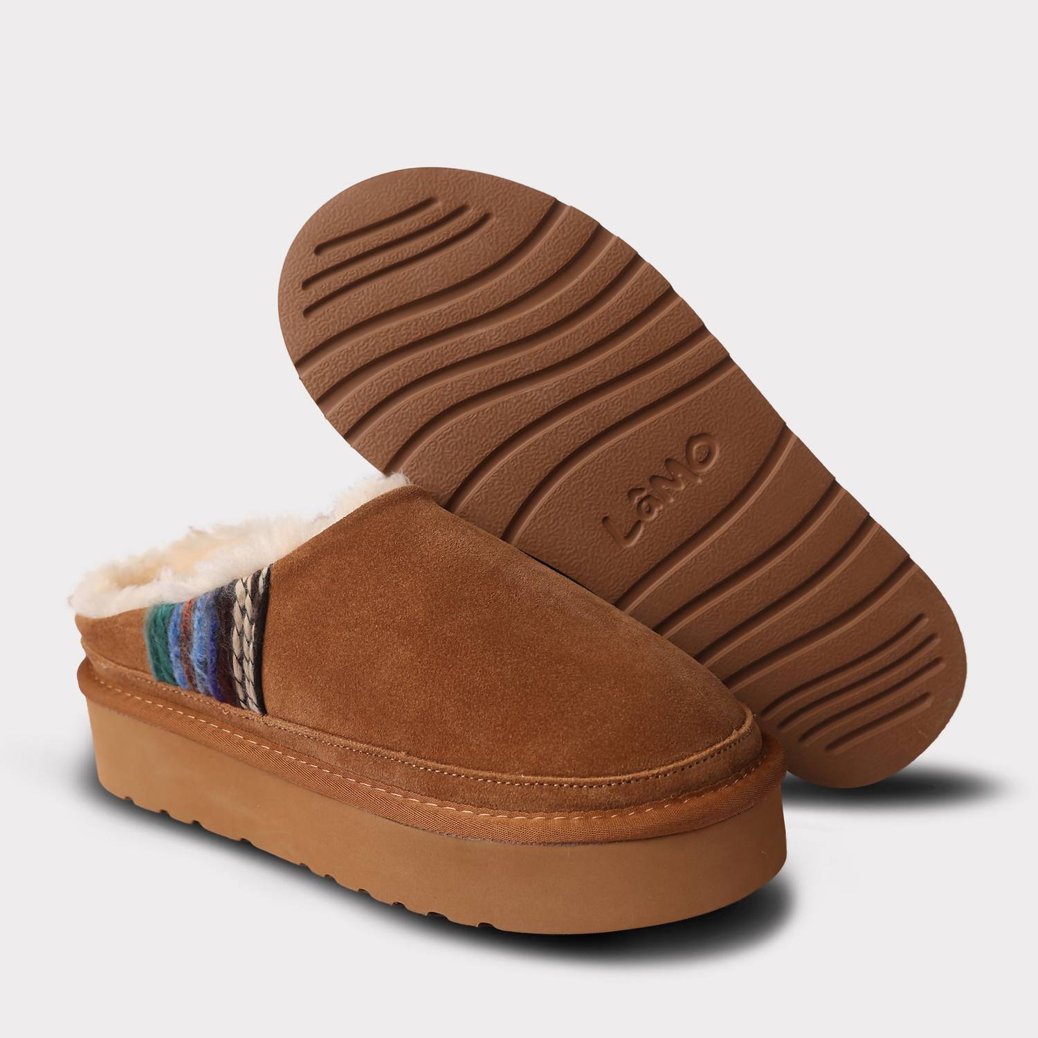 Lamo Women's Jane Slip On Platform Slipper in chestnut multi - women's shoe - view 9