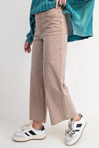 Easel - Polka Dot Relaxed Wide-leg Jeans