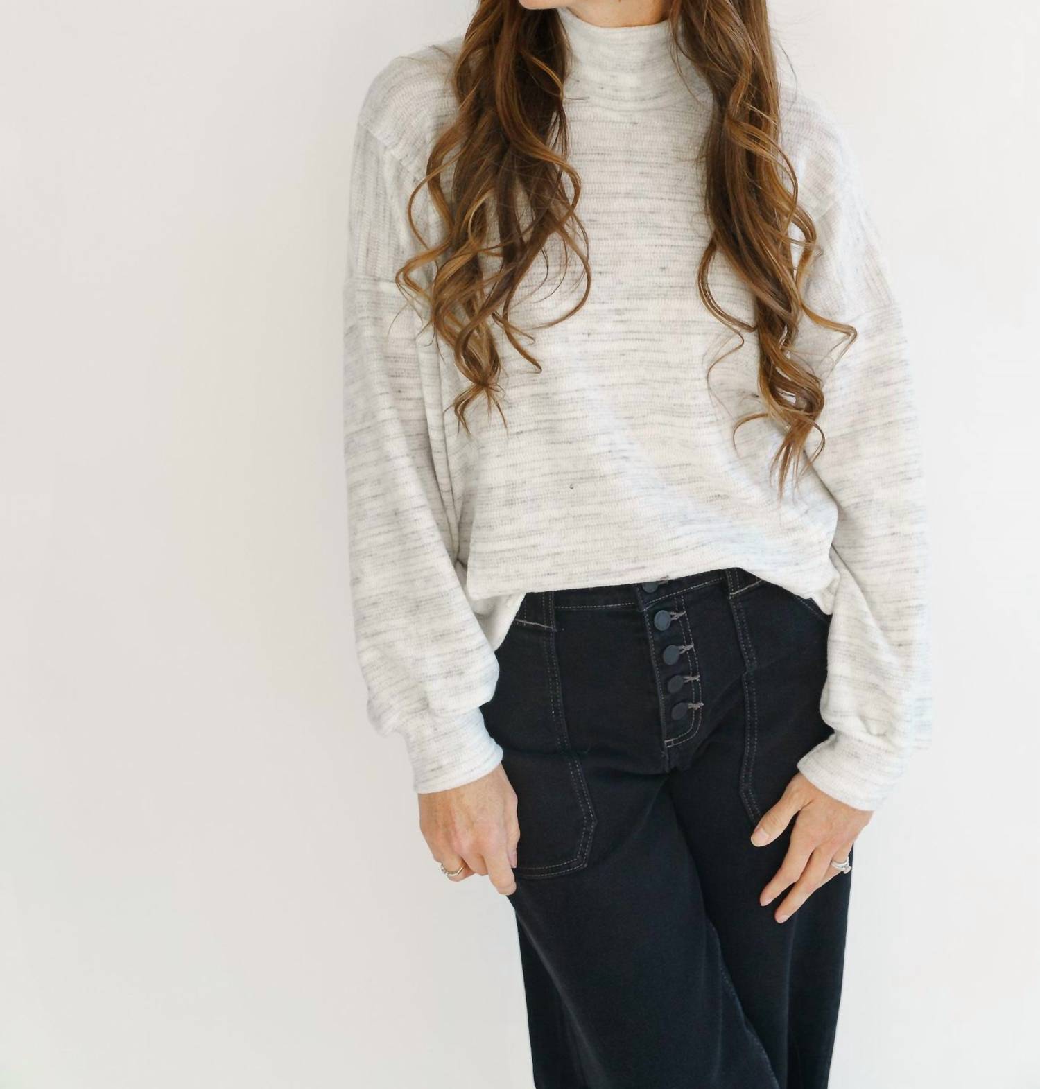 Project Social T - Another Day Mock Neck Pullover Top