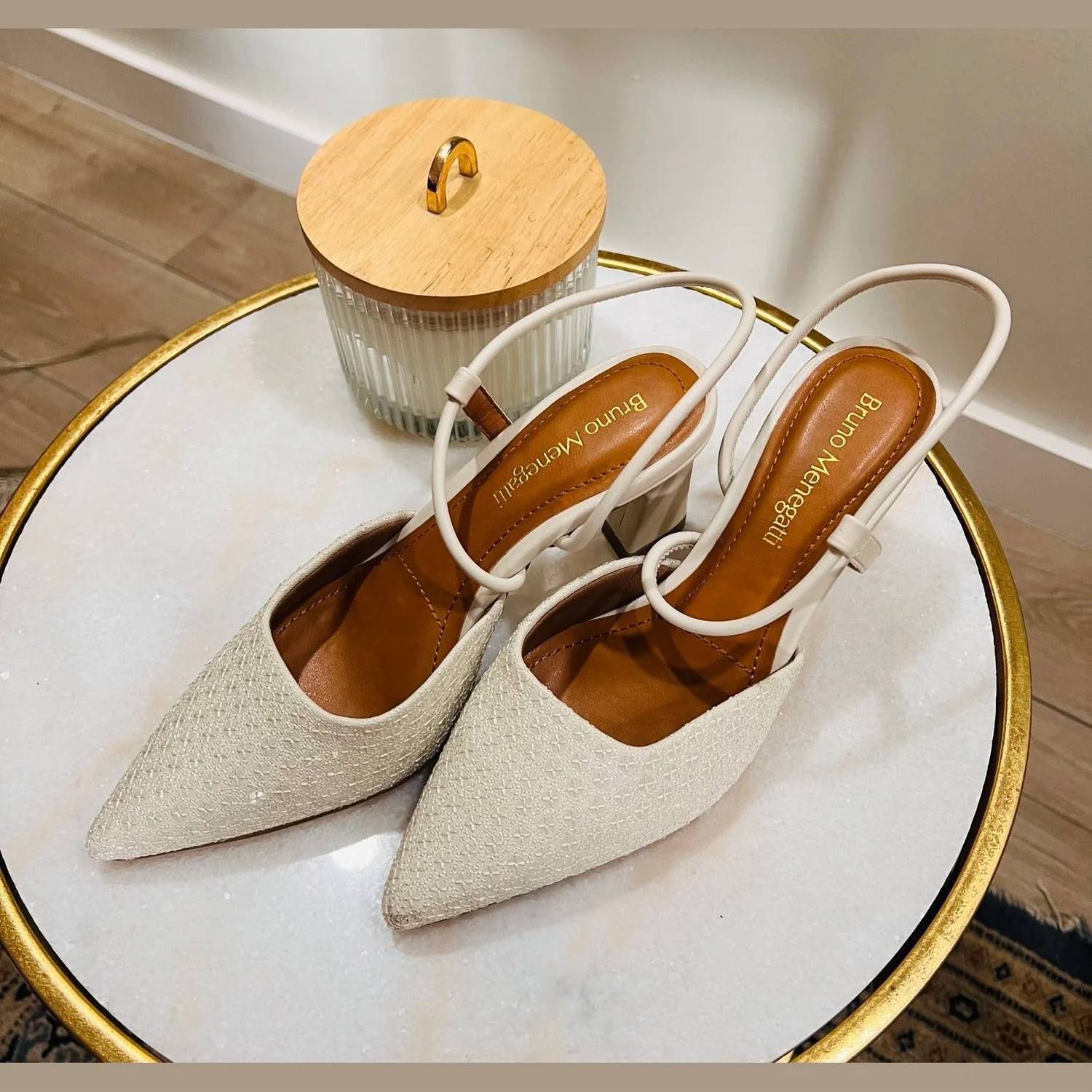 Bruno Menegatti - Women's Chantel Embellished Sling Back Heels