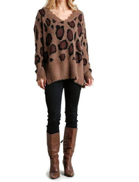 Umgee - Fuzzy Leopard Sweater