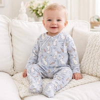 Tesa Babe - Kid's Cottontail Crew Footie Zipper Romper