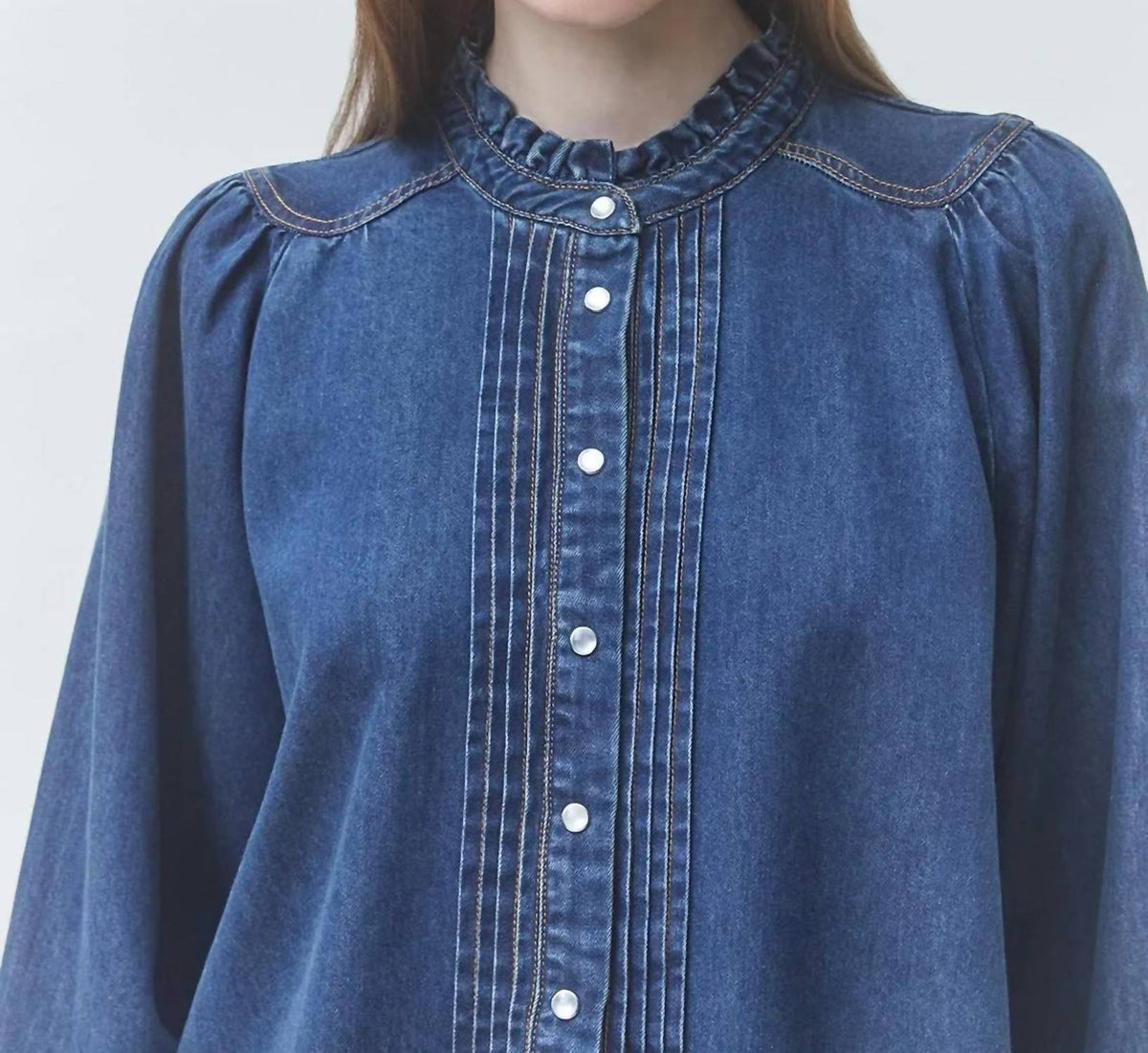 Suncoo - Lizzy Denim Top
