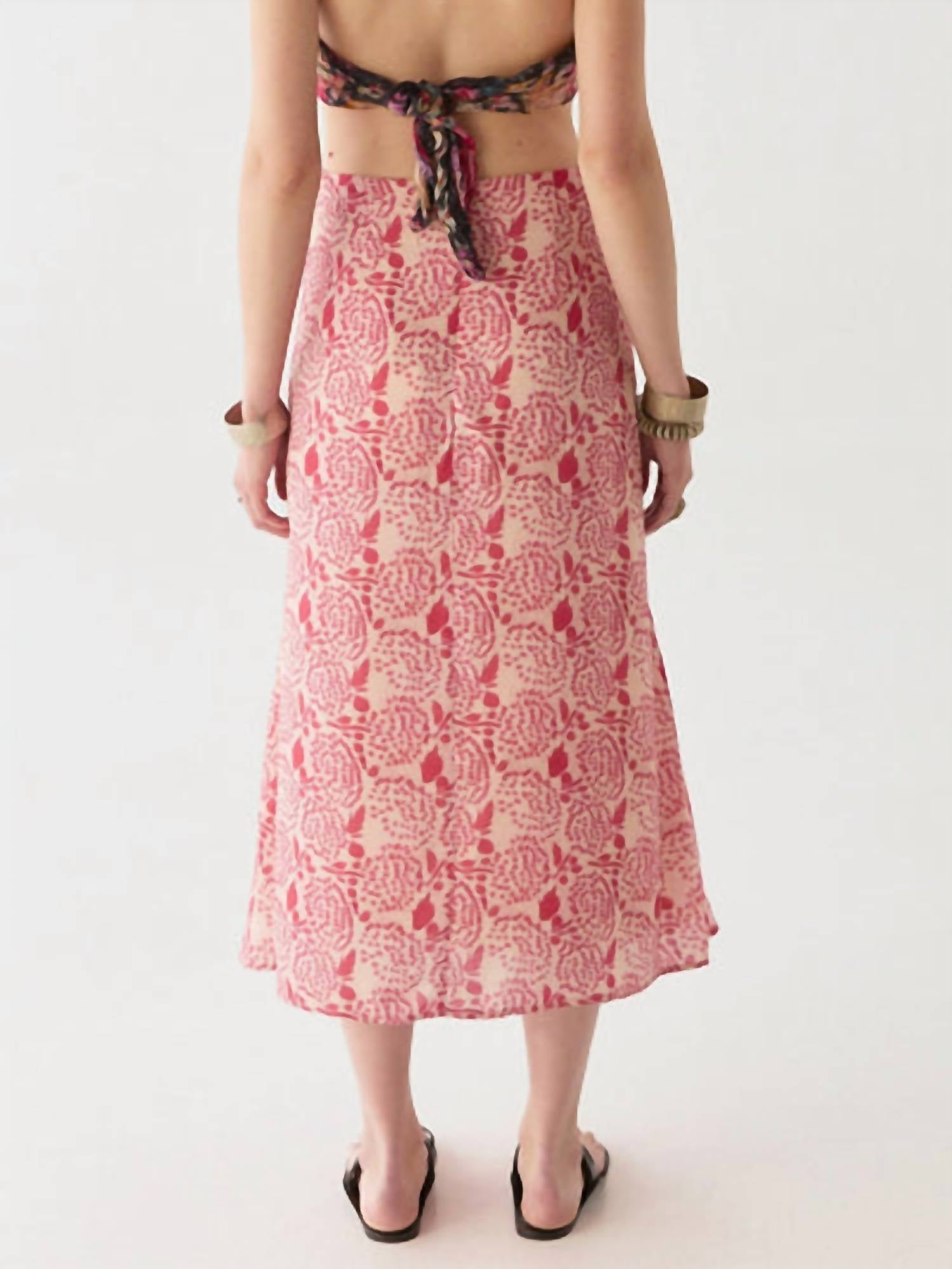 Maison Hotel Pia Skirt in pink martini - women's skirt - alternate view