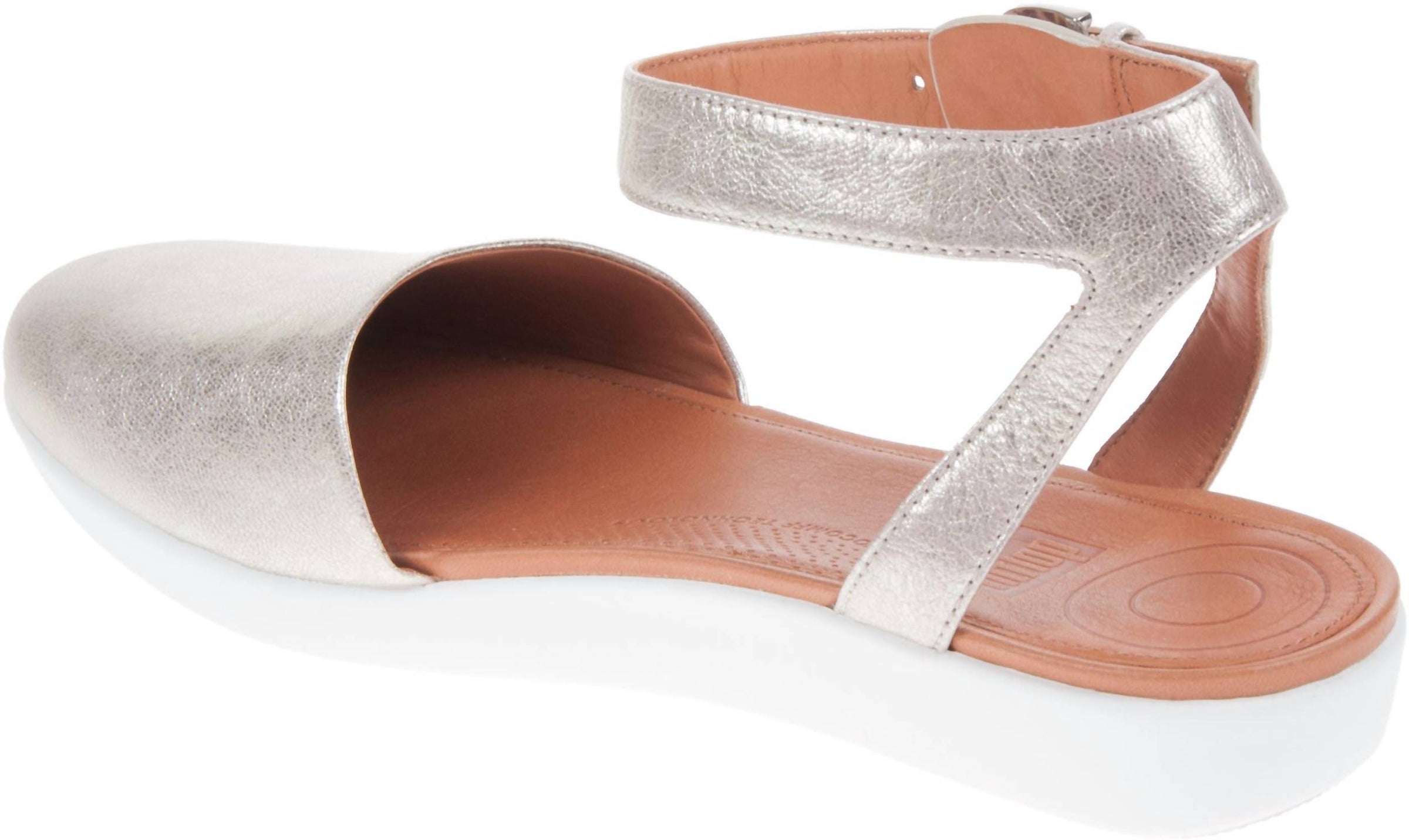 Fitflop - Women's Cova Closed-toe Metallic Flat Sandal