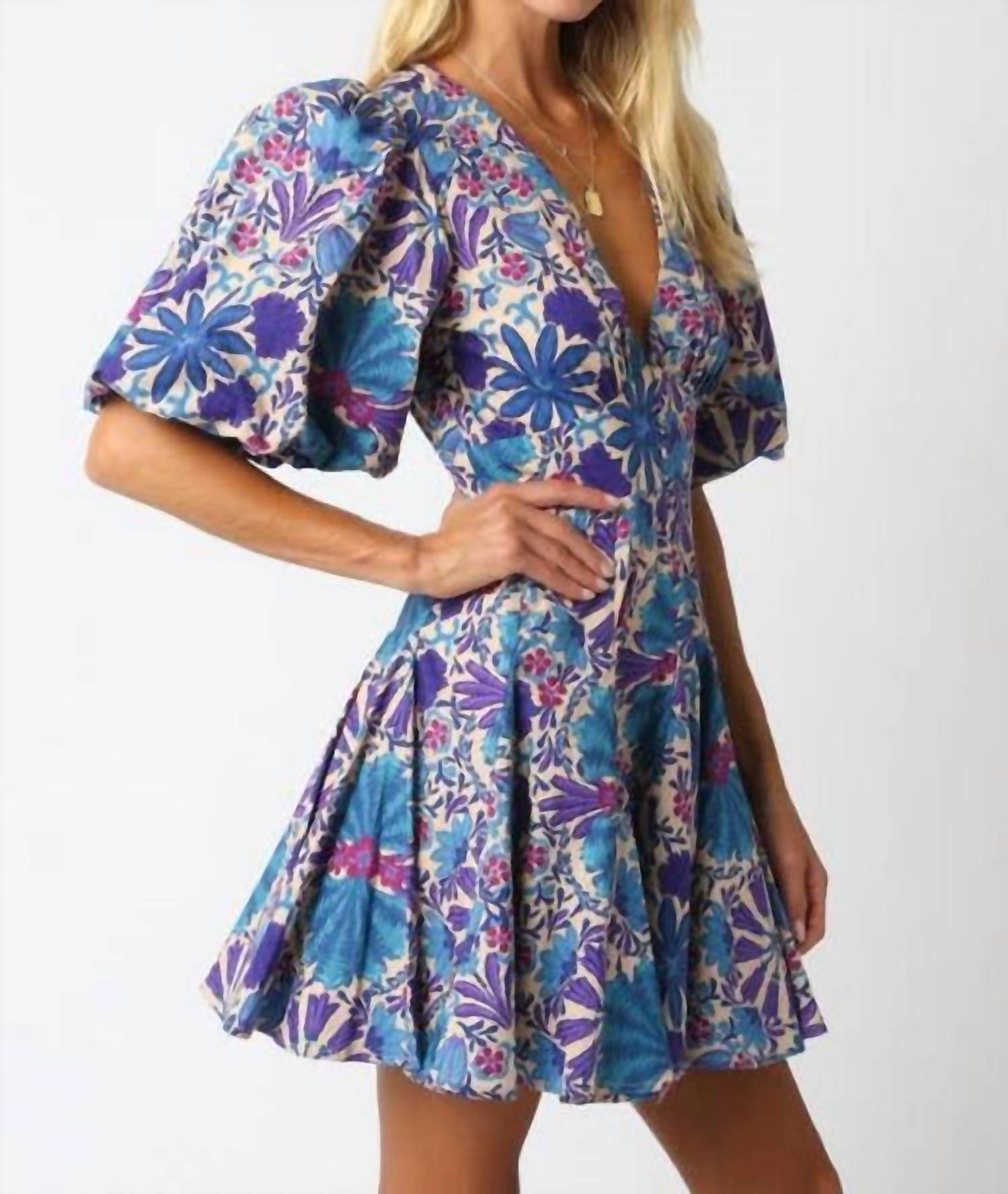 Olivaceous - Diya Floral Dress