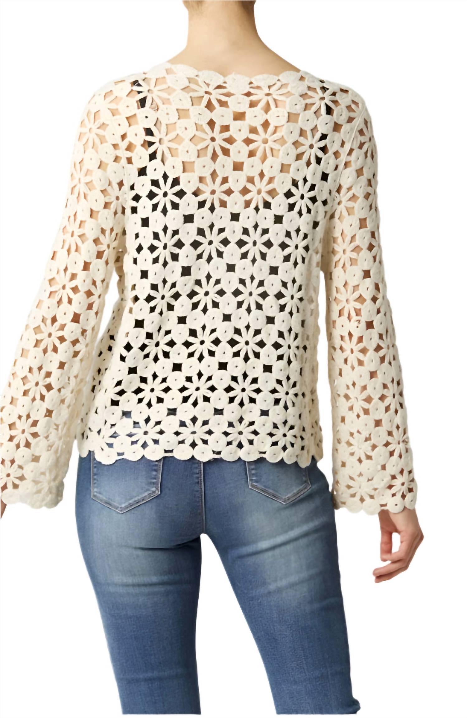 Coco + Carmen - Lucia Floral Crochet Pullover