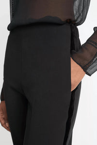 Vince - Velvet-trim Pull-on Pants