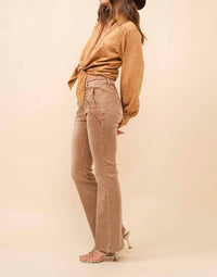 Blue B - Western Suede Tie Blouse