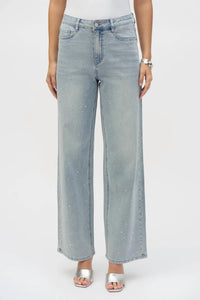 Joseph Ribkoff - Classic Embellished Wide Leg Jeans