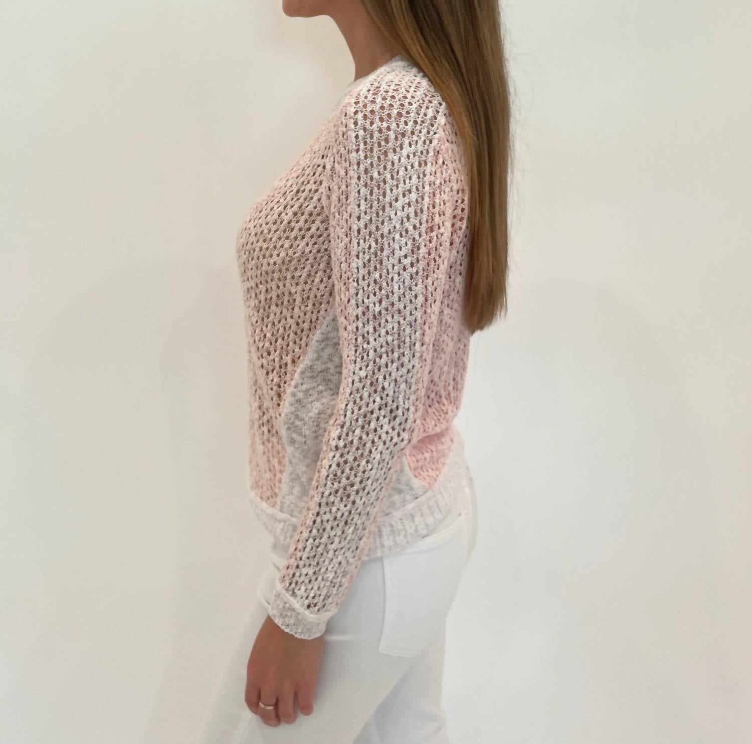 Peace Of Cloth - Lolita Mesh Crew Neck Sweater