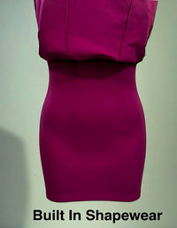 Nue By Shani - Built In Shapewear Ruffle Pencil Dress