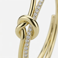 Via Saviene - Crystal Knot Half Hope Earrings
